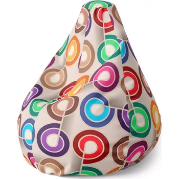 Sedací pytel Sedací vak Pear Barevné spirály - Sablio - 140 x 100 x 25 cm