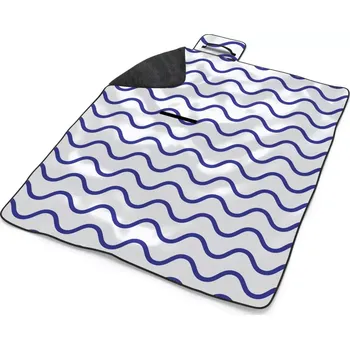 deka Sablio Plážová deka Modré vlnky: 200x140 cm