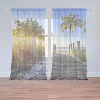 Záclona Sablio Záclony Cestička na pláž: 2 ks - 150x250 cm - Sablio