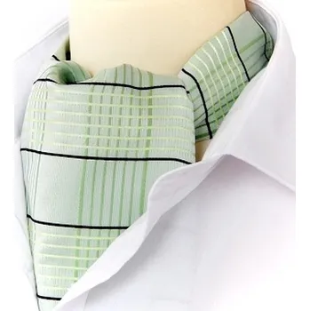 Šátek HEDVA ČESKÝ BROKÁT Kravatošála PESh 506 káro zelená