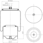 Měch vzduchového odpružení pružina P.N. D308/B mercedes actros MP4 gart, , ,