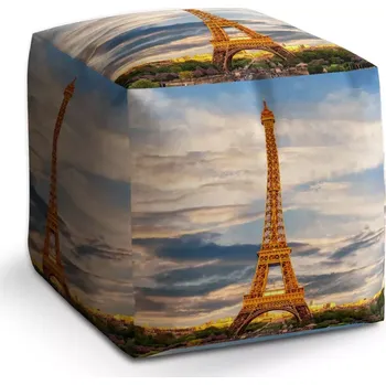 Taburet Sablio Taburet Kostka Eiffel Tower 3: 40x40x40 cm - Sablio