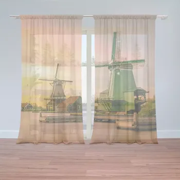 Záclona Sablio Záclony Větrné mlýny: 2 ks - 150x250 cm - Sablio