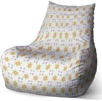 Sedací pytel Sedací vak Bean Barevné kytičky - Sablio - 100 x 90 x 45 cm