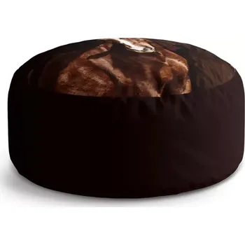 Taburet Sablio Kulatý taburet Circle Kůň ve stáji: 38x48 cm - Sablio