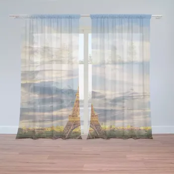 Záclona Sablio Záclony Eiffel Tower 3: 2 ks - 150x250 cm - Sablio