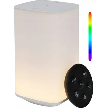 Lampička Dotyková Noční Lampa RGB s Dálkovým Ovládáním LED, Regulace Jasnosti a Barvy, Časovač