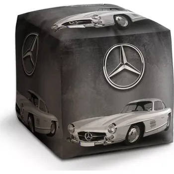 Taburet Sablio Taburet Cube Mercedes-Benz 300 SL Šedé pozadí: 40x40x40 cm