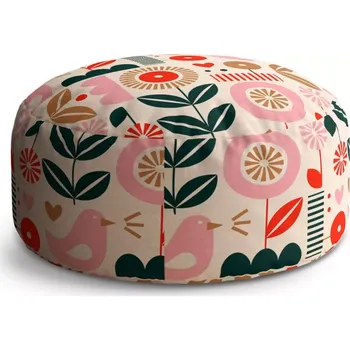 Taburet Sablio Taburet Circle Retro folklór: 38x48 cm