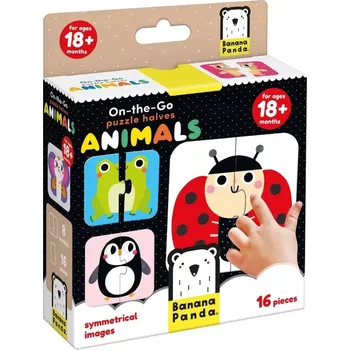 Puzzle Poloviny Puzzle na cesty. Zvířata 18m+