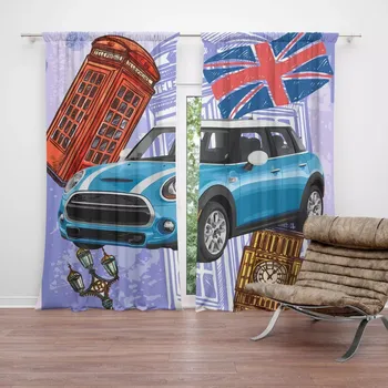 Závěs Sablio Závěsy Mini sedan Londýn: 2ks 140x250cm