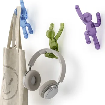 Věšák Háčky na zeď Umbra Buddy 3 ks - transparentní barevné vícebarevná