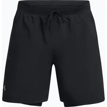 Pánské kraťasy Pánské běžecké šortky Under Armour Launch 7" 2IN1 black/black/reflective