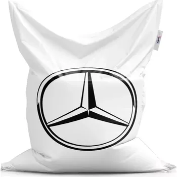 Sedací pytel Sedací vak Classic Logo 1 Bílá - Sablio - 150x100 cm