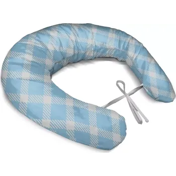 Kojící polštář Sablio Těhotenský polštář Modrobílé čtverce