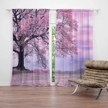 Závěs Sablio Závěsy Růžový strom: 2 ks - 140x250 cm - Sablio