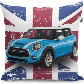 Dekorativní polštářek Dekorační polštář Mini sedan Britská vlajka - Sablio - 50x50 cm