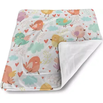 Dětská deka Sablio Dětská deka pro miminko Oblak s ptáčky - 80x100 cm