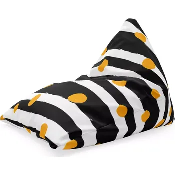 Sedací pytel Sablio Sedací vak Triangl Pruhy a puntíky: 120 x 100 x 100 cm - Sablio