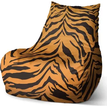 Sedací pytel Sedací vak Bean Tygří vzor - Sablio - 100 x 90 x 45 cm