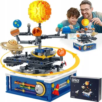 ostatní stavebnice NAUKOWA ZABAWA UKŁAD SLUNEČNÍ SOUSTAVA PLANET HRAČKA VZDĚLÁVACÍ LED DÁREK 775 DÍLKŮ