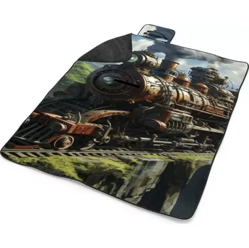 deka Sablio Plážová deka Parní lokomotiva na viaduktu: 200x140 cm