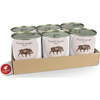 Krmivo pro psa Bohemia kančí maso ve vlastní šťávě SET 6x 400 g