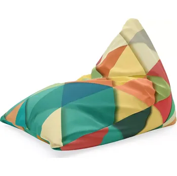 Sedací pytel Sablio Sedací vak Triangl Trojúhelníky: 120 x 100 x 100 cm - Sablio