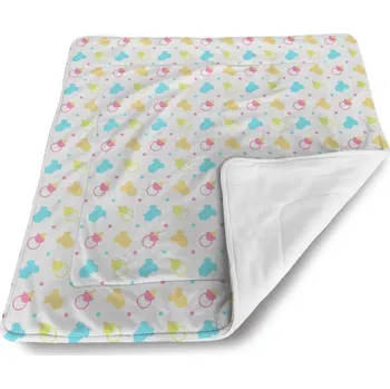 Dětská deka Sablio Dětská deka pro miminko Dudlíky a body - 80x100 cm