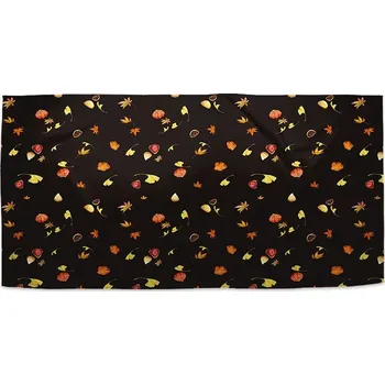 Ručník Sablio Ručník s potiskem Podzim na černé - 30x50 cm