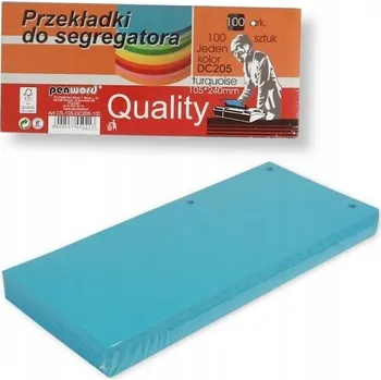 Záložky do pořadače 100 Ks Tyrkysové