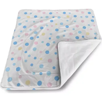 Dětská deka Sablio Dětská deka pro miminko Barevné puntíky na bílé - 80x100 cm