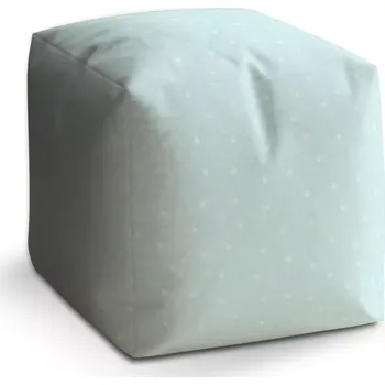 Taburet Sablio Taburet Kostka Tečky na bledě modré: 40x40x40 cm - Sablio