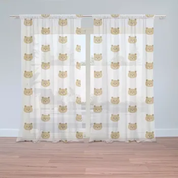 Záclona Sablio Záclony Medvídci na bílé: 2 ks - 150x250 cm - Sablio