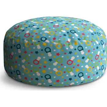 Taburet Sablio Kulatý taburet Circle Dudlíky a hvězdy: 38x48 cm - Sablio