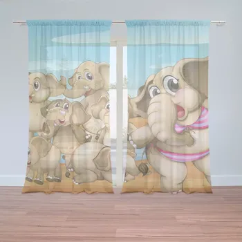 Záclona Sablio Záclony Sloni: 2 ks - 150x250 cm - Sablio