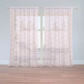 Záclona Sablio Záclony Růžové puntíky: 2 ks - 150x250 cm - Sablio
