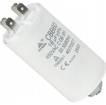 Kondenzátor Rozběhový kondenzátor motoru s konektory 16 uF 450 V CBB60 M8