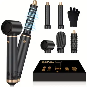 Kulma Coanda Multifunkční horkovzdušná kulma 5v1, s nástavcem, černá