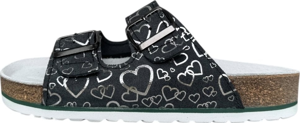 VV Design Pantofle ORTOPEDIK dámské 36-40 Barva: Srdíčka (tm.modrá, stříbrná), Velikost: 40, Úpravy: ortopedická úprava A+B+C