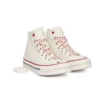 Dámské tenisky Plátěnky Converse Chuck Taylor All Star Lift Platform Hearts A19062C Écru 40