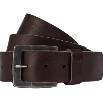 Kožený opasek na motorku PMJ Leather Belt hnědý
