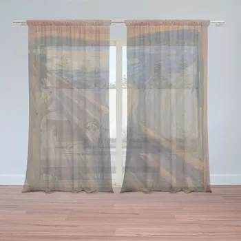 Záclona Sablio Záclony Výkřik - Edvard Munch: 2ks 150x250cm