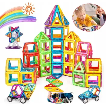 ostatní stavebnice 180 MAGNETICKÝCH STAVEBNICE, MAGNETICKÉ STAVEBNICE PRO DĚTI, STAVEBNICE