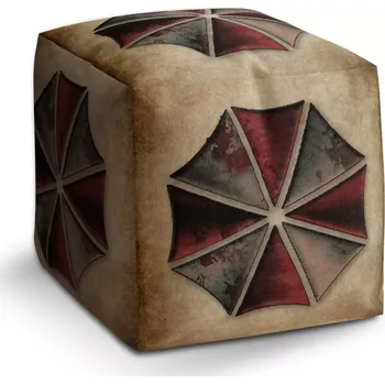 Taburet Sablio Taburet Cube Resident Evil Umbrella Corporation Vintage: 40x40x40 cm