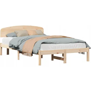 Postel Rám postele z masivního borovicového dřeva 120x190 cm, hnědý