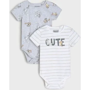 Kojenecký body Sinsay - Sada 2&nbsp;bavlněných body Looney Tunes - bílá - 512EM-00X - 512EM-00X-80