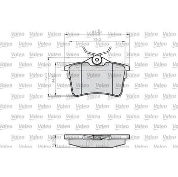 Brzdová destička Sada brzdových destiček, kotoučová brzda brzdové destičky LCV Valeo, , ,