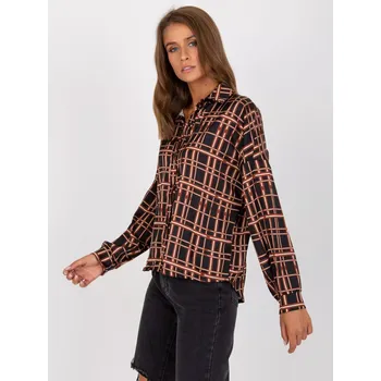 Dámská košile Košile EM KS 3292.69P černá a béžová jedna velikost