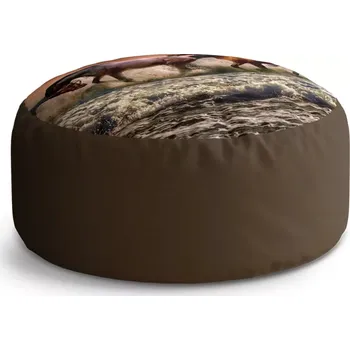 Taburet Sablio Kulatý taburet Circle Koně ve vodě: 38x48 cm - Sablio